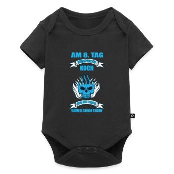 God Created The Chef Kitchen Cooking Stove Gift - Baby Premium short-sleeve bodysuit - black - Front
