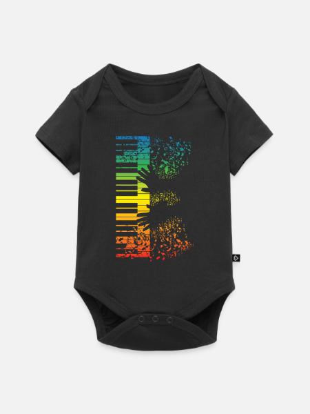 Keyboard Klavier Geschenk Musik Musiker Instrument - Baby Premium Kurzarmbody - Schwarz