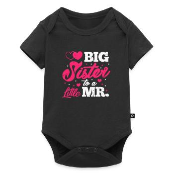 Grosse Schwester - Baby Premium Kurzarmbody - Schwarz - Vorne