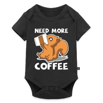 Funny Squirrel Need More Coffee Chipmunk Gift - Baby Premium short-sleeve bodysuit - black - Front