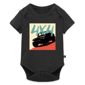 Off-road vehicle Offroad 4X4 - Baby Premium short-sleeve bodysuit - black - Front