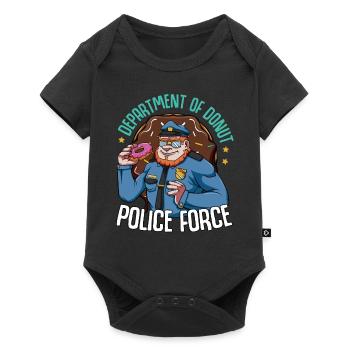 Donuts Police Policeman Frosting Candy Gift - Baby Premium short-sleeve bodysuit - black - Front