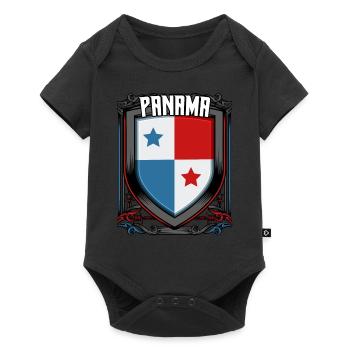 Panamaische Wappen Republik Panamaer Geschenkidee - Baby Premium Kurzarmbody - Schwarz - Vorne
