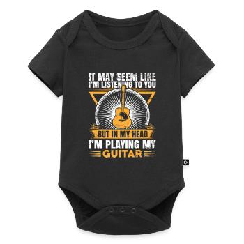 Guitarist musician instrument gift band guitar - Baby Premium short-sleeve bodysuit - black - Front