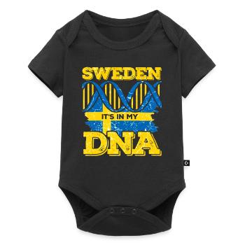 Suède Sverige Vikings flag ADN de Scandinavie - Body à manches courtes Premium Bébé - noir - Devant