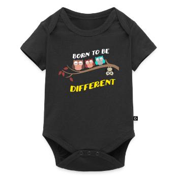 Né pour être différent Journée mondiale de sensibilisation à l'autisme - Body à manches courtes Premium Bébé - noir - Devant