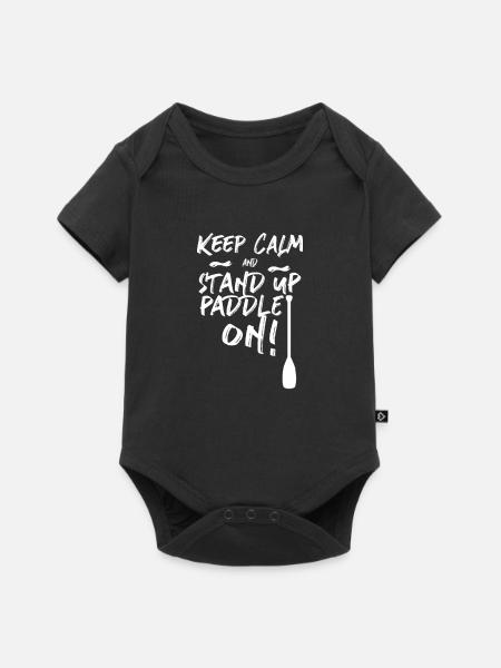 Stand Up Paddeln - Baby Premium Kurzarmbody - Schwarz