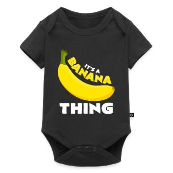bananes - Body à manches courtes Premium Bébé - noir - Devant