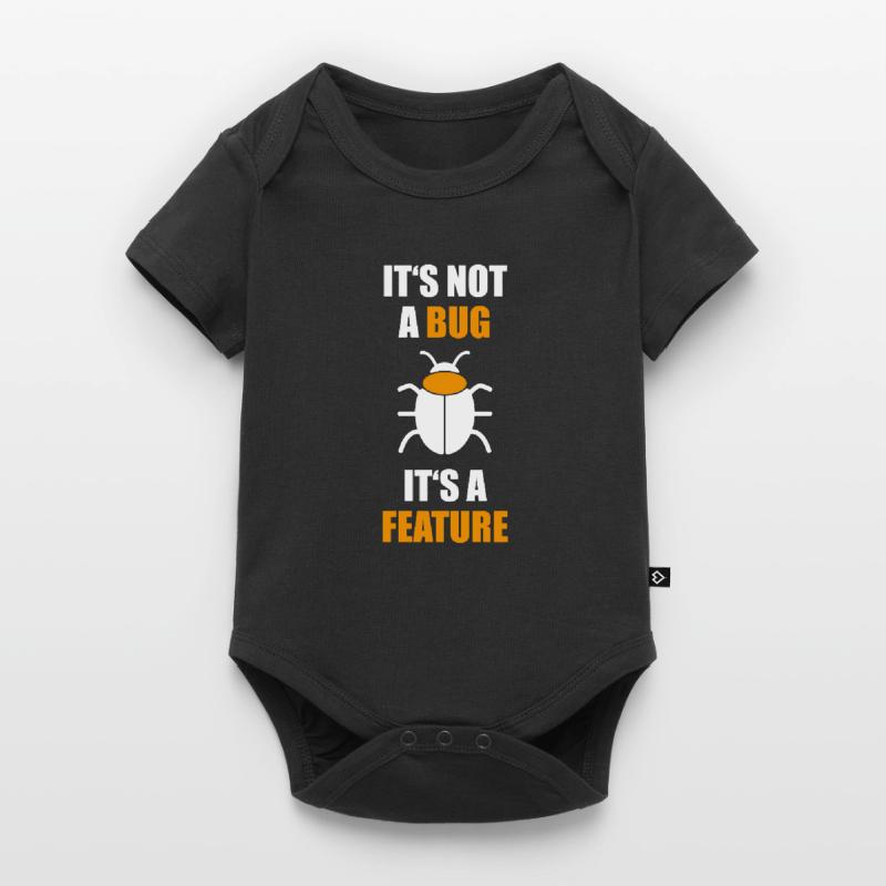 Not a Bug is a feature Programmer Coding Nerd Baby Premium short-sleeve bodysuit