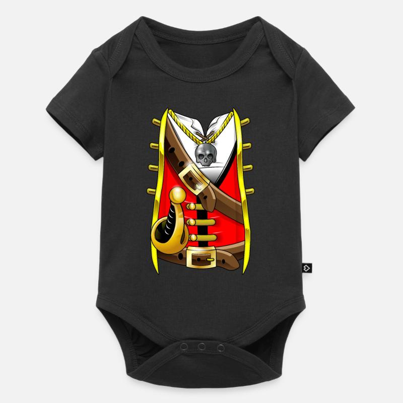 Costume de pirate Carnaval Carnaval Carnaval Carnaval - Body à manches courtes Premium Bébé - noir