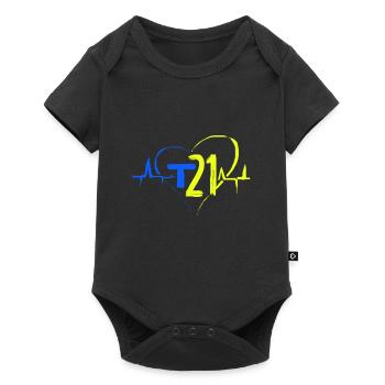 Trisomie 21 Awareness 321 - Body à manches courtes Premium Bébé - noir - Devant
