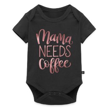 Mama Needs Coffee - Baby Premium short-sleeve bodysuit - black - Front