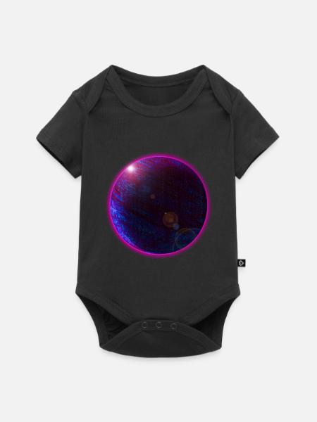 Weltraum Planet Weltall Raumfahrt Geschenk - Baby Premium Kurzarmbody - Schwarz