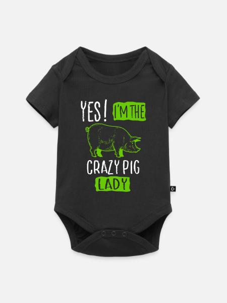 Schwein - Baby Premium Kurzarmbody - Schwarz