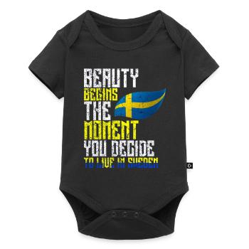 Sweden Vikings Scandinavia Country Stockholm - Baby Premium short-sleeve bodysuit - black - Front