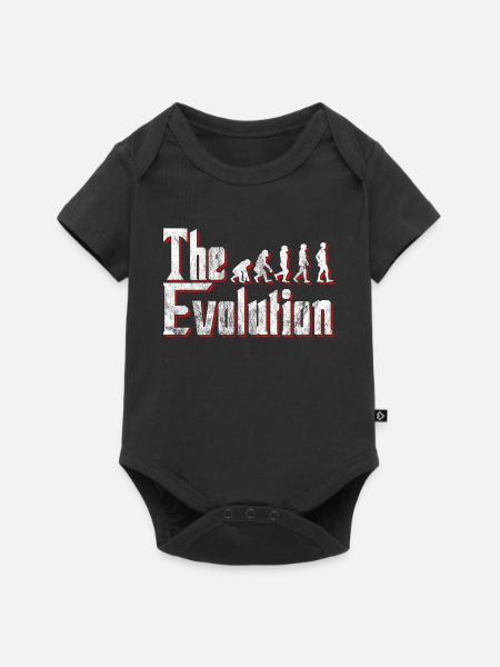 Evolution des Menschen - Baby Premium Kurzarmbody - Schwarz