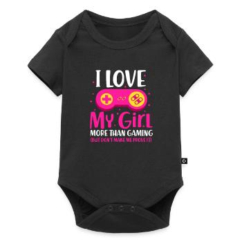 Gamer Gaming love partners gamble gift - Baby Premium short-sleeve bodysuit - black - Front