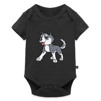 Husky Dog Dog Breed Dogs - Baby Premium short-sleeve bodysuit - black - Front