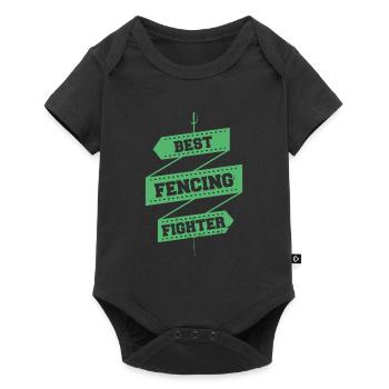 Fechtkampf Fechten Fechterin Fechter Fechtsport - Baby Premium Kurzarmbody - Schwarz - Vorne