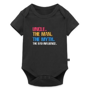 Oncle légende mythe cadeau neveu nièce - Body à manches courtes Premium Bébé - noir - Devant