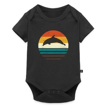 dolphin - Baby Premium short-sleeve bodysuit - black - Front