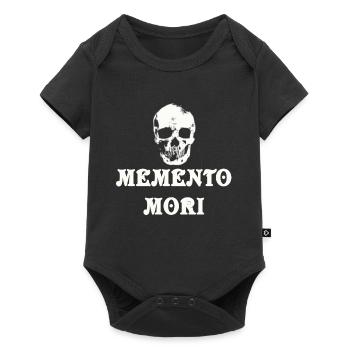Memento Mori Crâne Crâne Gothique - Body à manches courtes Premium Bébé - noir - Devant