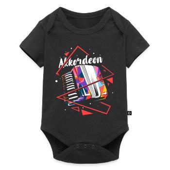 Akkordeon Polygon - Baby Premium Kurzarmbody - Schwarz - Vorne