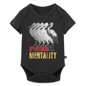 Stork Rattle Stork Baby Pregnancy Gift - Baby Premium short-sleeve bodysuit - black - Front