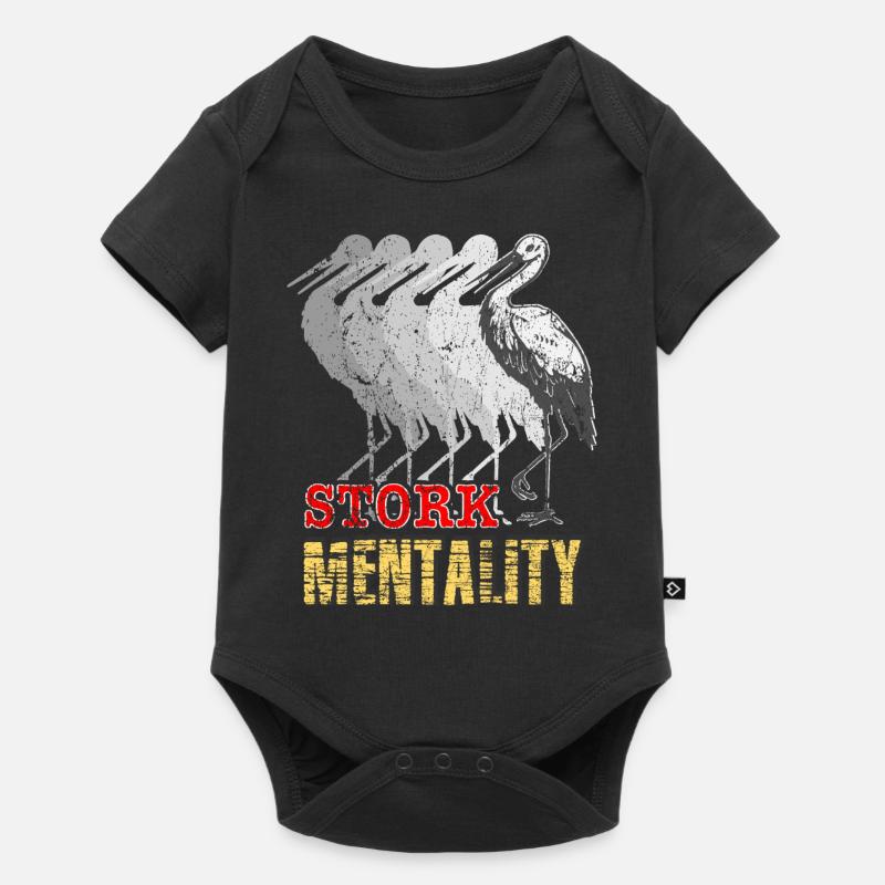 Cigogne cigogne bébé cadeau de grossesse - Body à manches courtes Premium Bébé - noir