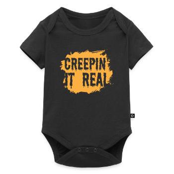 Creepin it real - conception d'Halloween - Body à manches courtes Premium Bébé - noir - Devant