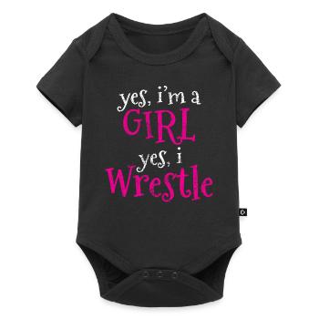 Wrestler girl - Baby Premium short-sleeve bodysuit - black - Front