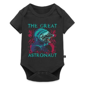 Cadeau cool loup astronomie - Body à manches courtes Premium Bébé - noir - Devant