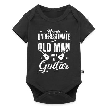 Guitare vieux cadeau musicien guitare - Body à manches courtes Premium Bébé - noir - Devant