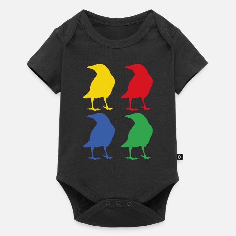Corbeau animal corbeau - Body à manches courtes Premium Bébé - noir