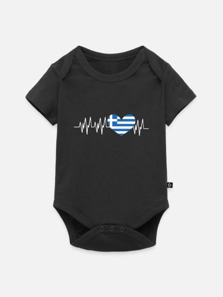 Griechenland - Baby Premium Kurzarmbody - Schwarz