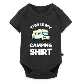 Camping Shirt Camper - Baby Premium short-sleeve bodysuit - black - Front