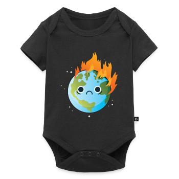 Burning Sad Earth on Fire # Jour de la Terre! - Body à manches courtes Premium Bébé - noir - Devant