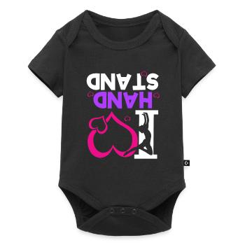 Gymnastics Handstand Gymnastics Artistic Gymnastics Gift - Baby Premium short-sleeve bodysuit - black - Front