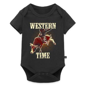 Bull Riding Rodeo Western Texas - Baby Premium short-sleeve bodysuit - black - Front