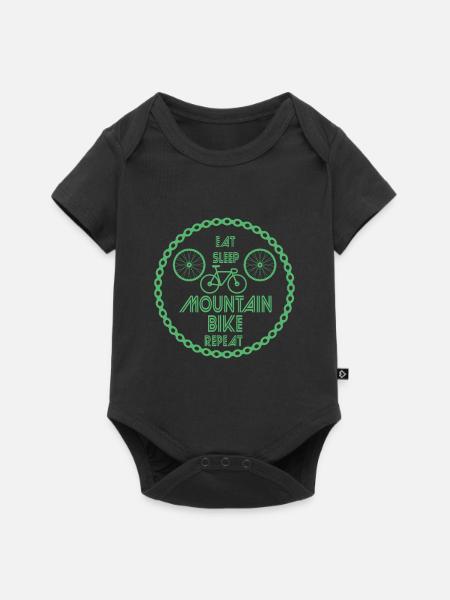 Mountainbike Mountainbike Mountainbike - Premium kortærmet baby-body  - sort