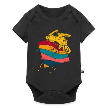 Retro Braap Motorcycle Quad Gift Gift Idea - Baby Premium short-sleeve bodysuit - black - Front