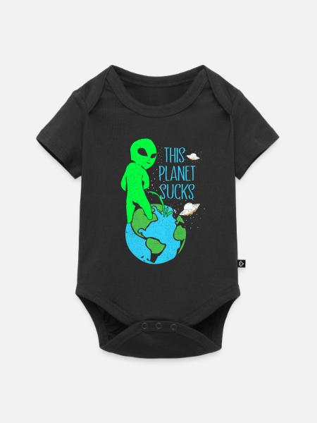Aliens - Baby Premium Kurzarmbody - Schwarz