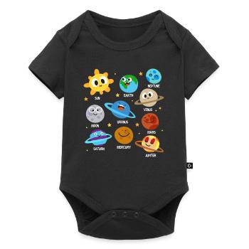 Univers du système solaire Planet galaxy - Body à manches courtes Premium Bébé - noir - Devant