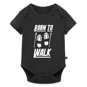 Nordic Walking Born to Walk - Baby Premium short-sleeve bodysuit - black - Front