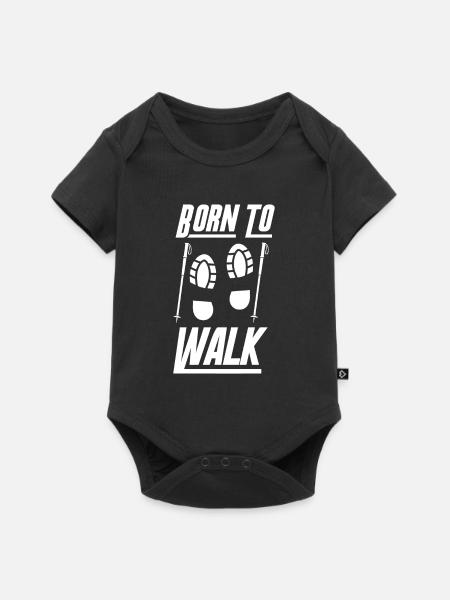 Nordic Walking Born to Walk - Baby Premium short-sleeve bodysuit - black