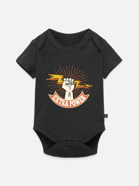 Extra power - Baby Premium Kurzarmbody - Schwarz