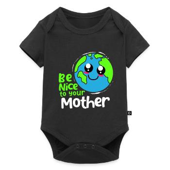 Changement climatique Earth Day Protection de l’environnement Bio Terre - Body à manches courtes Premium Bébé - noir - Devant