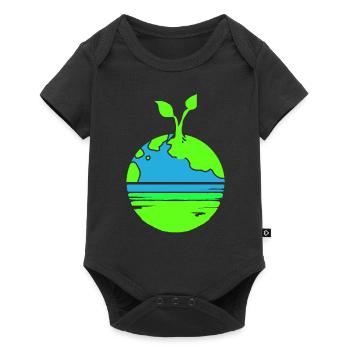 Changement climatique Earth Day Protection de l’environnement Bio Terre - Body à manches courtes Premium Bébé - noir - Devant
