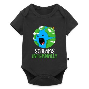 Changement climatique Earth Day Protection de l’environnement Bio Terre - Body à manches courtes Premium Bébé - noir - Devant