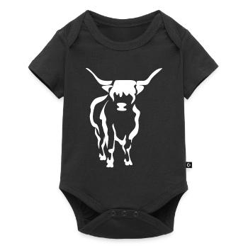 Cow cows beef farmer farmer silhouette gift - Baby Premium short-sleeve bodysuit - black - Front